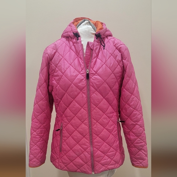 LANDS' END PUFFER JACKET WITH HOOD (sz Small 6-8) - Picture 1 of 8